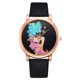 thumbnail image 1 of Reloj de cuarzo de aleación informal de moda para mujer, reloj de pulsera con banda de PU, relojes para niñas (negro), 1 of 1