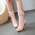 thumbnail image 4 of jovati Autumn And Winter Waterproof Platform Highheeled Flower Fringed Womens Boots, 4 of 9