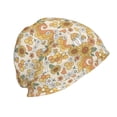 thumbnail image 3 of Pofeuu Retro 70s 60s Flower Print Beanie Hat for Men and Women Winter Warm Hats Knit Slouchy Thick Skull Cap, 3 of 7