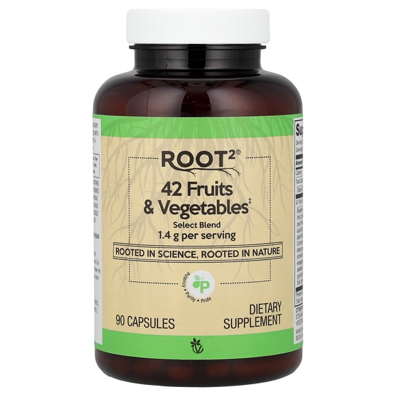Vitacost Root2®, 42 Fruits & Vegetables, 90 Capsules