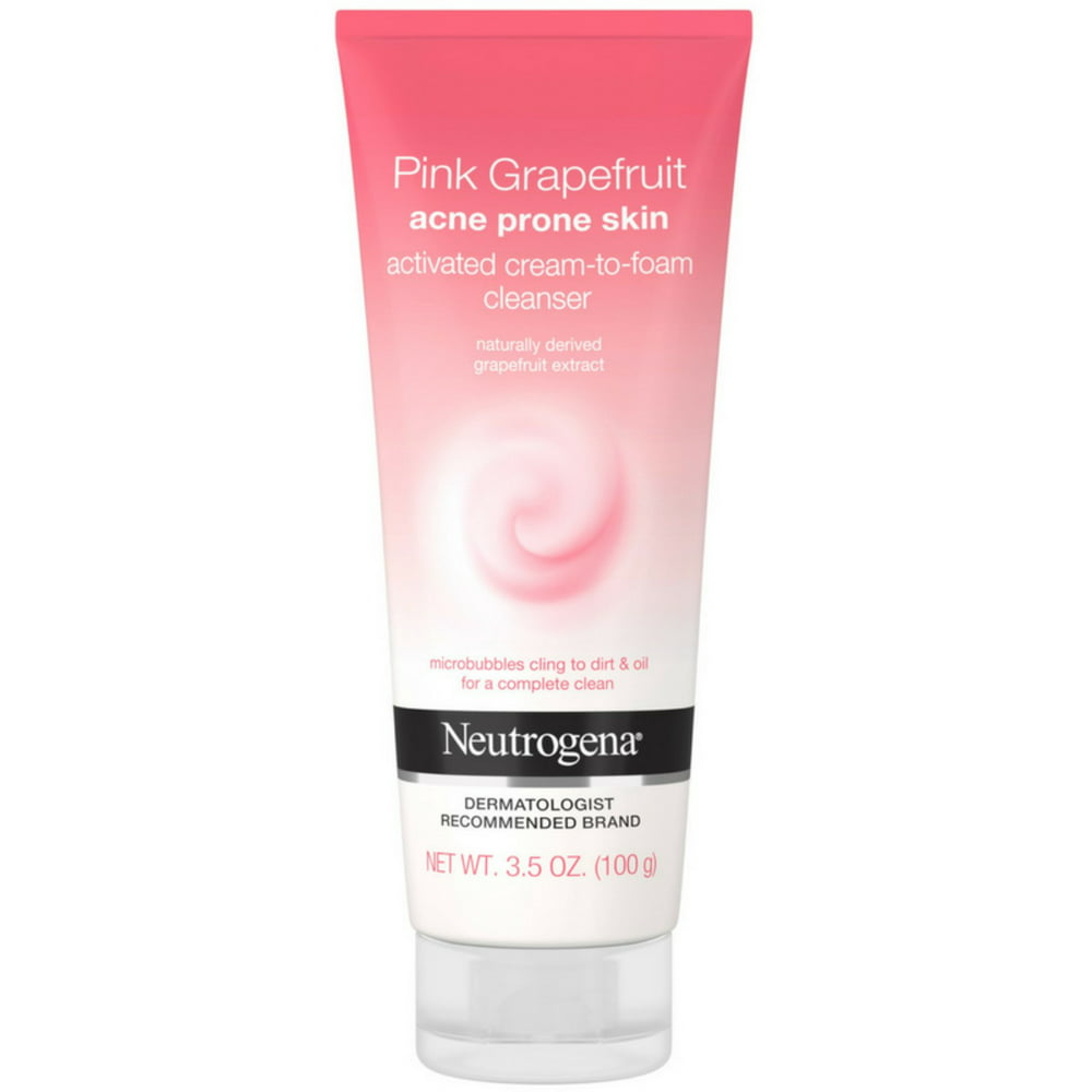 Neutrogena Pink Grapefruit Activated CreamtoFoam Cleanser Acne Prone