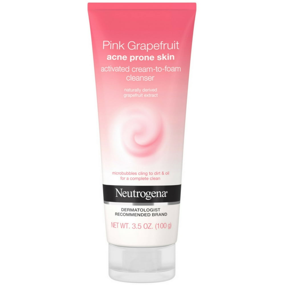 Neutrogena Pink Grapefruit Activated CreamtoFoam Cleanser Acne Prone