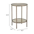thumbnail image 3 of Anelli Side Table Bronze End Table, Modern Style, Mirror Glass round shape tabletop, Steel, Indoor Living, 3 of 9