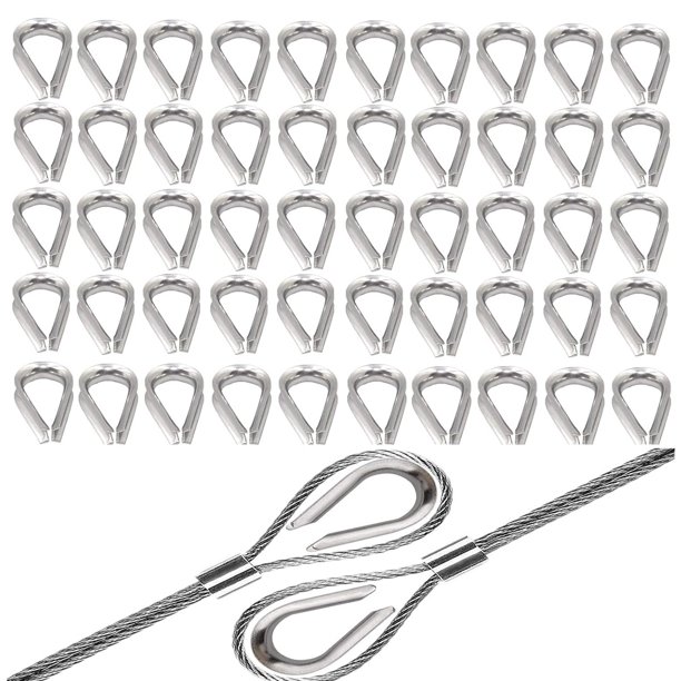 50 Pezzi Capicorda da Cucire in Acciaio Inossidabile Capocorda Ø3mm Realizzato in Acciaio Inossidabile A4 V4A Grado Industriale Resistente all'Acqua di Mare e agli Acidi Capocorda per