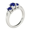 thumbnail image 2 of Aonejewelry 1 Ct. Ttw 3 Stone Tanzanite Ring In 14K White Gold, 2 of 4