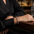 thumbnail image 3 of Men's 10MM Thick Solid Heavy .925 Sterling Silver Anchor Oval Forzata Chain Link Bracelet Made In Italy 8.5 Inch, 3 of 4