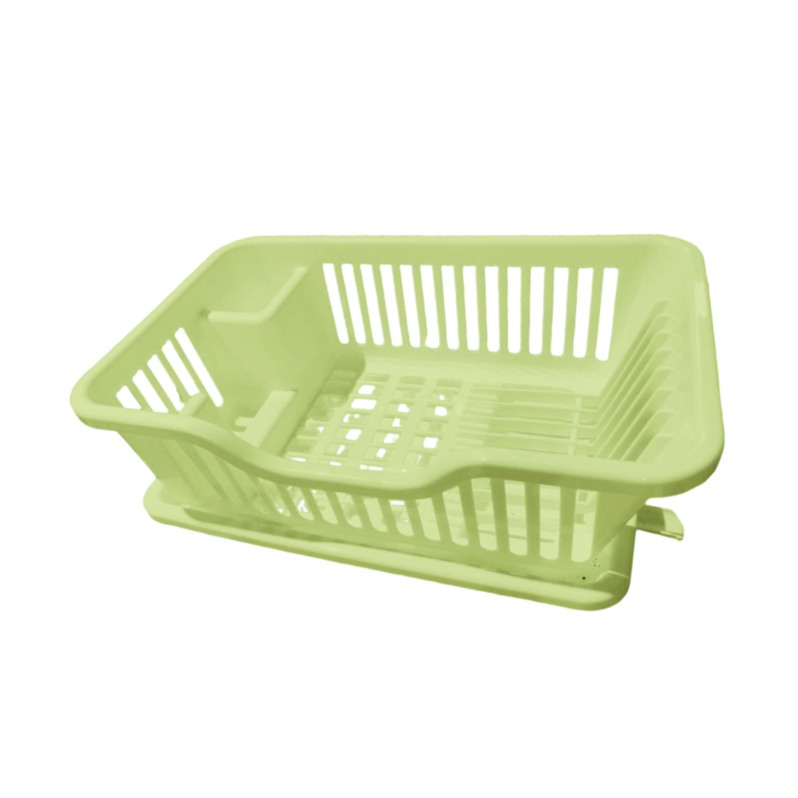 Fiocias Cutlery Holder And Dish Drainer Organizer for Kitchen Utensils, Storage Solution Light Green