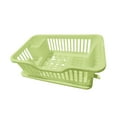 thumbnail image 4 of Organizador de cubiertos y escurridor de platos: solución de almacenamiento para utensilios de cocina Verde claro, 4 of 9