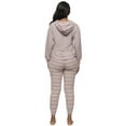 thumbnail image 3 of Felina Jolie 2-Piece Hoodie & Jogger Lounge Set -  Waffle Knit Fabric and Relaxed Fit Loungewear (Purple Dove, 2X), 3 of 3
