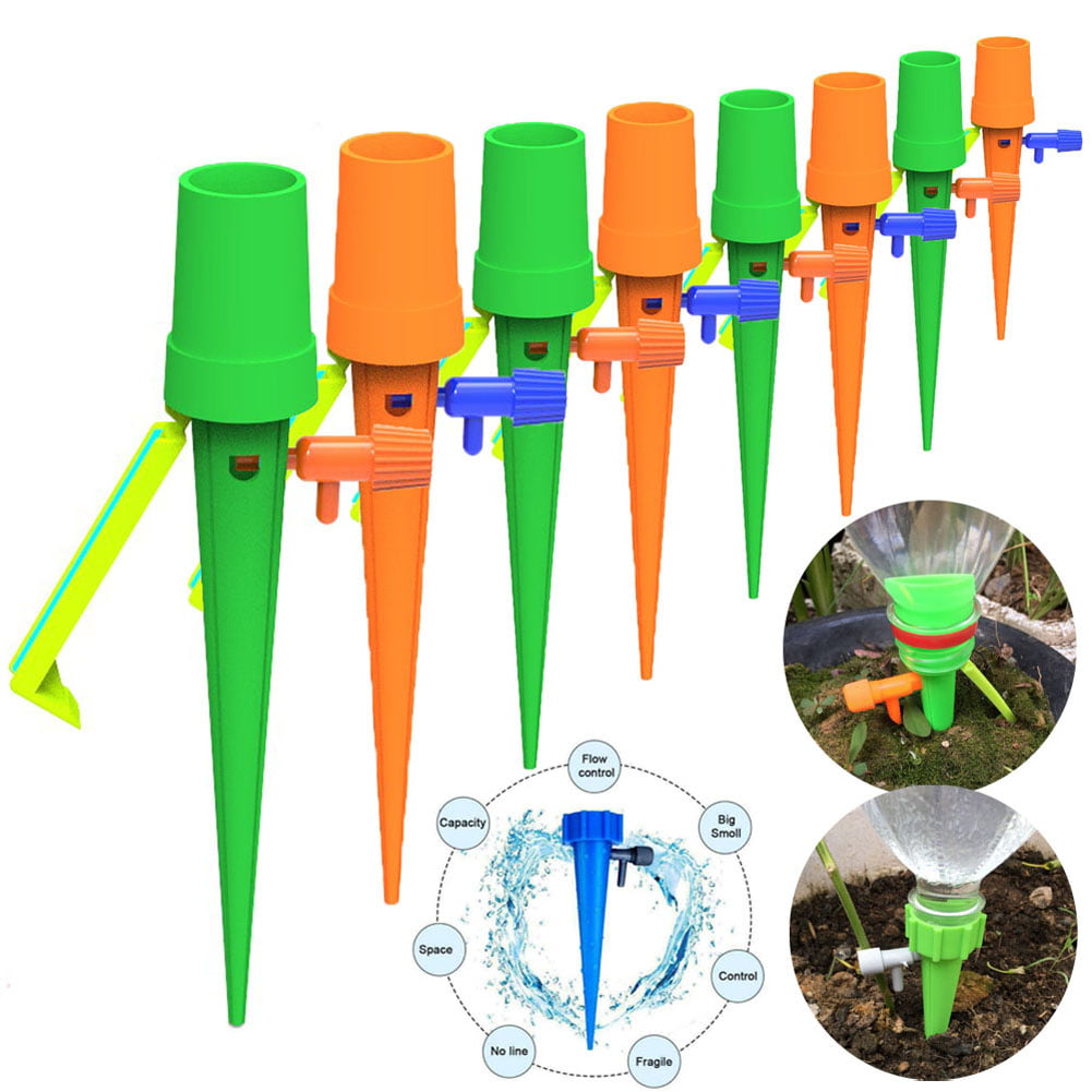 Plant Garden Flower Spikes System 3pcs Plant Watering Device Automatic Plant Waterer Irrigation Self Watering Spike with Stepless Release Control Valve for Gardening 