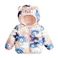 thumbnail image 1 of Kids Toddler Girl Boy Light Down Coat Baby Cartoon Winter Snowsuit Jacket 1-6 Years, 1 of 6