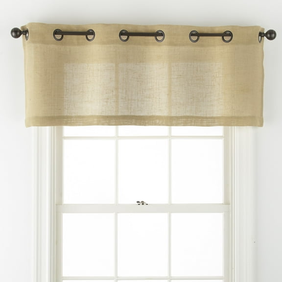 Lanco Burlington Grommet Single Curtain Panel, Jute, 2" Header Size, Light Filtering, 54 x 63", 100% Jute