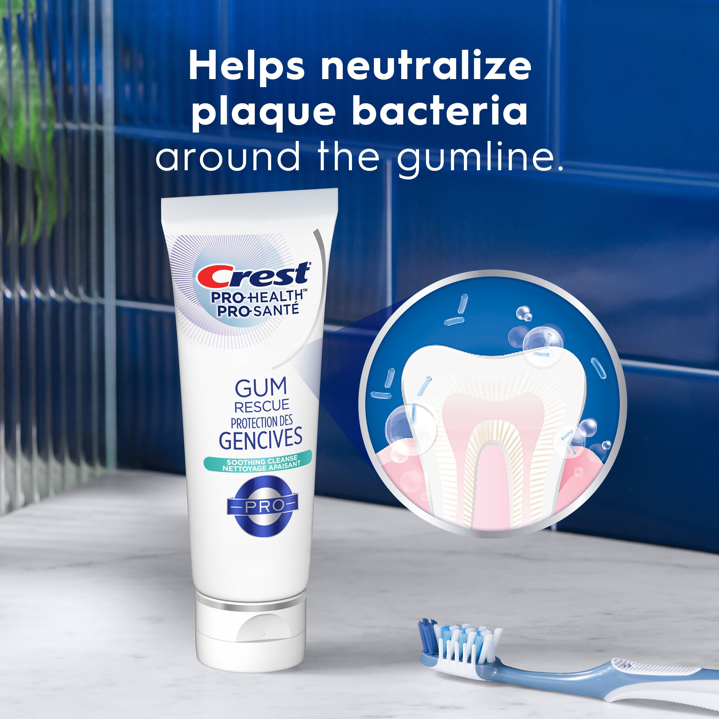 Crest Pro-Health Gum Rescue Toothpaste- Anticavity, Antibacterial Flouride Toothpaste, Clinically Proven Healthier Gums.