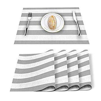 Placemats Set of 4,Art Deco 6 Heat-Resistant Placemats Washable Table Mats for Kitchen Dining Table