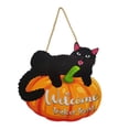 thumbnail image 2 of Cartel colgante de Halloween BLESIY placa decorativa de gato calabaza cartel de bienvenida, 2 of 6
