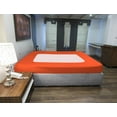 thumbnail image 5 of D.N.G. BEDDINGS 1 Piece Box Spring Cover - 100% Egyptian Cotton, 800 TC, Wrap Around 4 Sides Bed Skirt for Hotel & Home, Fits Box Springs up to 24 Inch - Full, Stripe Orange Color, 5 of 8