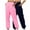 Navy Pink, variant on 2PC Sweatpants for Women Fashion Joggers Sports Pants Solid Color Elastic Waist Pants Loose Home Pocket Sweatpants