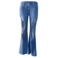 thumbnail image 4 of REALiKUN Low Rise Jeans Womens Ripped Hole Distressed Jeans Pants Skinny Stretchy Denim Trousers Straight Leg Casual Jeans, 4 of 6
