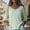Beige, variant on Women's Casual Chic Tunic - Relaxed Fit V-Neck Long Sleeve - Breathable Linen Blend Oversized Blouse