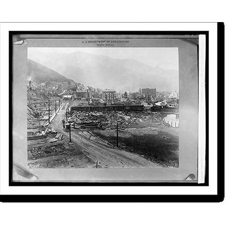 Historic Print, Wallace Idaho, destroyed by fire, 1915, 16" x 20"