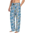 thumbnail image 3 of Kdxio Cute Chickens and Flowers Print Men's Sleep Pajama Pant Lounge Pants with Pockets, 3 of 8