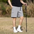 thumbnail image 3 of NAFUU Men's Shorts Solid Color Cargo Shorts Straight Leg Bermuda Bottoms With Pocket Summer Vacation Gym Shorts Men, 3 of 3