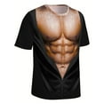 thumbnail image 3 of KBODIU Men Casual Round Neck Muscular Man Print Tees Summer Workout Short Sleeve T-Shirt, 3 of 5
