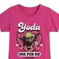 thumbnail image 3 of Star Wars - Valentine Yoda One For Me - Toddler And Youth Girls Fitted Short Sleeve Graphic T-Shirt, 3 of 5