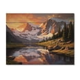 thumbnail image 3 of Designart "Rocky Serenity View II" Landscapes Print on Natural Pine Wood, 3 of 5