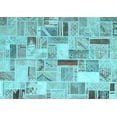 thumbnail image 1 of Ahgly Company Indoor Rectangle Patchwork Light Blue Transitional Area Rugs, 3' x 5', 1 of 4