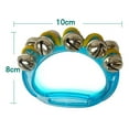 thumbnail image 3 of EGNMCR 1PC Plastic Musical Instruments Toys Color Half Circle Hand Bell Skin Five Bells Jingle Bells Birthday Gifts for Kids, 3 of 3