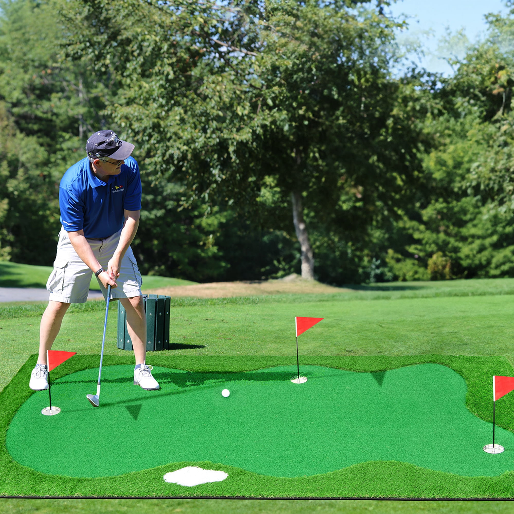 Costway Professional Golf Training Mat, 10x5 FT Putting Green with