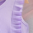 thumbnail image 5 of GYRATEDREAM Toddler Baby Girls Cute Tulle Tutu Dress Ribbed Ruffle Sleeveless Print Sundress Kids Birthday Party Holiday Princess Dress Spring Summer Clothes Purple for 12M-6T, 5 of 6