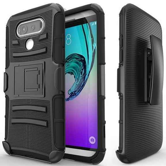 LG V20 Drop-proof Holster Case Hybrid Cover Swivel Belt Clip Protective Heavy Duty Armor w Drop Protection