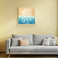thumbnail image 4 of Canvas Print Wall Art Oil Paintings Life Is Better at The Beach Quote Picture Prints Artwork for Living Room Kitchen Bathroom Bedroom,Stretched and Framed Ready to Hang,Blue Khaki Ombre Costal, 4 of 9