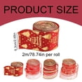 thumbnail image 3 of Ribbon 78.7"x2.5", Nylon Sheer Curling Wired Glitter Ribbon, Red/Gold, Holiday Ribbons for Crafts and Christmas Decorations, Gift Wrapping, 3 of 9
