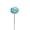 Sky Blue, variant on Necvior Single Stem Ceramic Flower Handcrafted Tabletop Decoration Hand Painted Florals