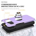 thumbnail image 2 of Allytech Hybrid Case for Google Pixel 9 Pro XL with 360° Rotatable Ring Kickstand, Soft TPU + Rugged PC, Screen Lens Protection Shockproof Anti-Fall Magnetic Car Mount Back Case - Purple, 2 of 7