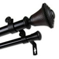 thumbnail image 3 of InStyleDesign  Sheridan 1 inch Diameter Adjustable Double Curtain Rod bronze 160 to 240 inches Bronze Finish, 3 of 4