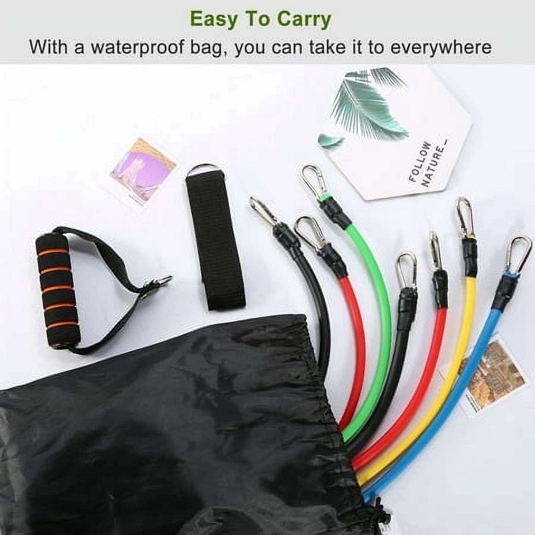 Resistance Bands Exercise Bands Workout Bands, 11Pcs Resistance Bands- Up to 100lb Indoor and Outdoor Bands with Door Anchor and Handles for Strength, Slim, Yoga, Home Gym Equipment