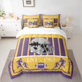 thumbnail image 2 of Homewish Minnesota City Silhouette 7-Piece Twin Bedding Sets,Rugby Sport Theme Bedding Comforter Set,Purple Yellow Sheet Sets For Boys Kids,Microfiber Bedroom Decor Reversible, 2 of 8