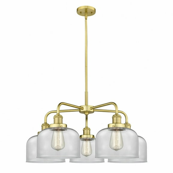 Innovations Lighting - Bell - 5 Light Stem Hung Chandelier In Art Deco