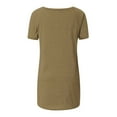 thumbnail image 5 of Women's Lightweight Tops Blouses Fashion Summer Round Neck Leisure Short Sleeve Solid Tops, 5 of 5