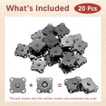 thumbnail image 4 of Uxcell 20Set Magnetic Snaps Buttons, Plum Magnetic Snap Closures [Black, 14mm], 4 of 7