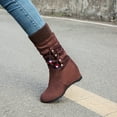 thumbnail image 5 of AXXD Low-Heeled Mid-Calf Boots,Ankle-High Slip On Shoes Women Christmas For Casual Slouch Boots Couples Winter Wide Mid-Calf Boots For Women Boots For Clearence, 5 of 6