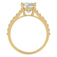 thumbnail image 4 of Clara Pucci 14K Yellow Gold 2.3ct Moissanite Solitaire with Accents Ring, 4 of 8