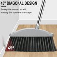 thumbnail image 5 of Matoen Broom with Dustpan Combo Set 35.4" Long Handle Adjustable Length Stainless Steel Broomstick Standing Dust Pan and Broom Set for Office Home Kitchen Lobby Floor Cleaning (Blue), 5 of 9