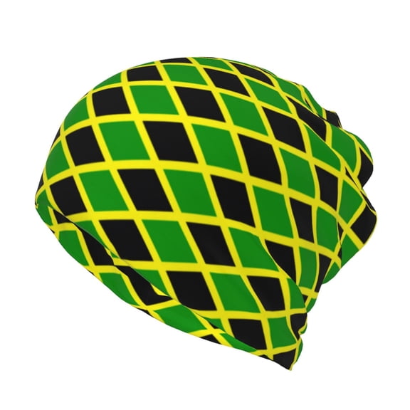 Jamaican Flag Stripe Beanie Skull Cap Lightweight Hip Hop Dwarf Hat Beanie Hat For Women Men