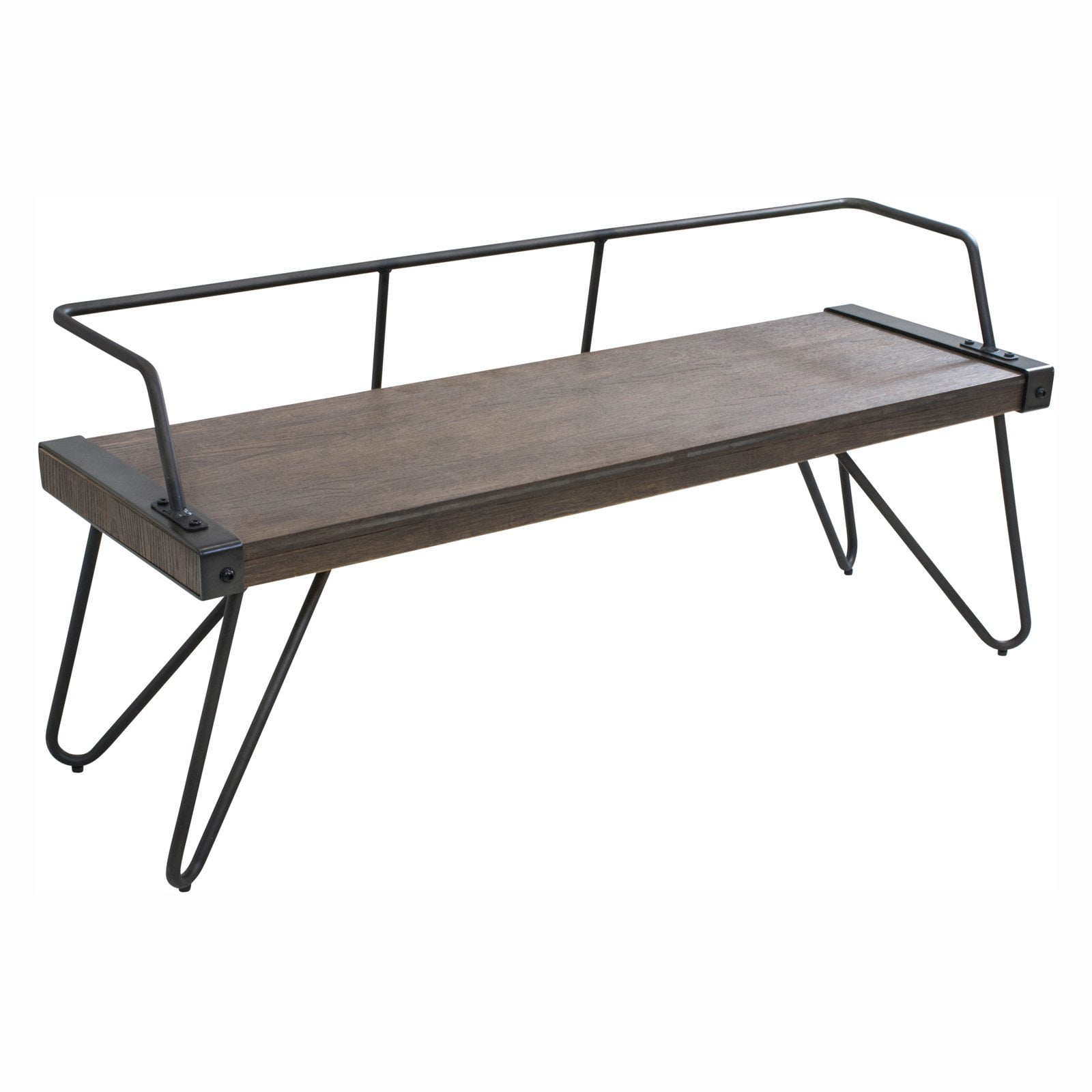 Stefani Industrial Bench - Antique Metal - LumiSource