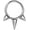 Silver 16G, variant on 316L Surgical Steel 3 Spike Beaded Piercing Rings for Septum Daith